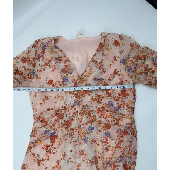 Sundance Sonora Bloom Midi Silk Dress Size 8 - Picture 8 of 9